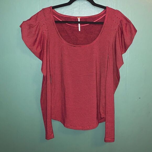 Free People Striped Long Sleeve Small - Picture 1 of 4